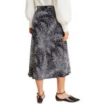 Anthropologie  Bias Satin Midi Skirt 8 Black Floral Romantic Fairy Whimsygoth NEW Photo 4