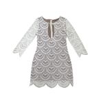 For Love & Lemons Rosalita Mini Dress Lace Scallop Hem Keyhole Fitted Bridal S Photo 5