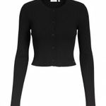Aritzia NWT  Waffle West Long Sleeve Black Size Large Photo 0