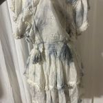 Surf Gypsy Ruffle Mini Eyelet Tie Dye Dress Photo 4