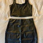 Pleather Two Piece Black Set Size L Photo 0