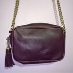 Michael Kors Ginny Grommeted Leather Mini Crossbody Bag Matching Wallet Damson Photo 5