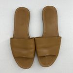 Madewell  Size 7 The Boardwalk Post Slide Sandal in Leather Beige Tan Lightweight Photo 6