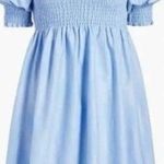 NWT Hill House Home The Athena Nap Dress in light blue glitter check Size XS Photo 1