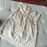 H&M  Creme Sequenced Strapless Mini Dress Size 12 Photo 1