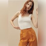 Vince Square Neck Sweater Tank Cream Ivory Medium Transition Layering Capsule Photo 2