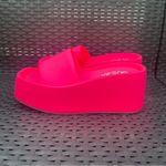Olivia Miller Uproar Wedge Sandals Slip on Open Toe Platform Slides Pink Sz 7 Photo 7