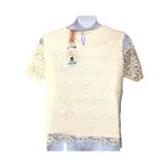 Philosophy Crochet Lace Floral Blouse NWT – White Elegant Lace Top Size Large Photo 5