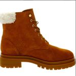 Ralph Lauren whiskey brown suede Lace Up Boots with Shearling. Size 8. NWT. Photo 2