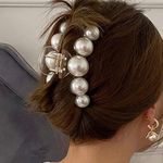 Lustrous White Pearl Hair Accessory Statement Piece Photo 0