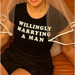 Bachelorette Baby Tee Black Photo 2