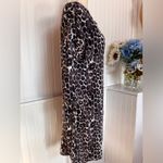 EXPRESS  Mini Dress Black/Purple Leopard Print Size L Photo 2