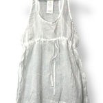 Eileen Fisher NWT Eileen Fisher Women White Linen Gauze Tunic Tank Top XL Tie Waist Boho Photo 0