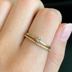 2 Piece Set Gold Rings (Size 7) Photo 0