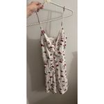 Garage size small Cutout Knot Front Dress snow white combo roses rose Photo 4