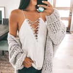 WAYV white lace up camisole Size M Photo 0