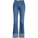 Stella McCartney  Fringe Hem Kick Flare Jeans Size 26 Stretch Mid Rise Photo 3
