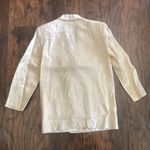 Vintage International Scene Linen Blazer White Size 6 Photo 8