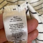 Roolee Women’s Black & White Striped Midi T-Shirt Dress Casual Sz M Cotton Photo 4