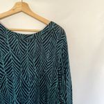 Simply Emma high low tunic long sleeved dress women's size 1XL rayon spandex Green Photo 1