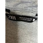 ZARA  Women's Gray Collared Long Sleeve Pockets Button Down Shirt Coat Jacket S Photo 2