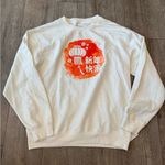 Golden Hour White Sweatshirt with Orange Graphic Size L Photo 2