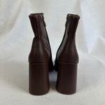 Steven By Steve Madden Steven Faux Leather Pointed Toe Block Heel Ankle Boots Womens 6 Chocolate Brown Photo 3