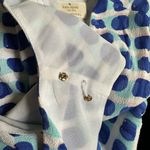 Kate Spade Blue Island Stamp Double Layer Tank Top Blouse Viscose $228 Coastal Photo 5