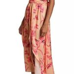 Ramy Brook  Luna Floral Halter Midi Dress Wild Pink Combo Womens Size 10 Photo 3
