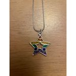 New Women’s Silver with Rainbow 🌈 Star Pendant Necklace Photo 1