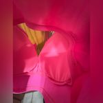 Aerie NWT  Shine Pique V Wire Bandeau Bikini Top size L/XL Pink Photo 12