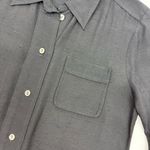 A.P.C. Megan Textured Silk Blend Shirtdress Shirt Dress Military Style Black Size 4 Photo 5