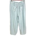 Sharagano Linen Blend Blue Casual Pull On Pants Size M Resort Cruise Lagenlook Photo 3