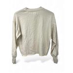 Anthropologie Sundry XS Long Sleeve Tee T-shirt Top Striped sweatshirt cream grey cotton Crop Photo 4