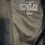 Alex Evenings Cold Shoulder Ruffle Black Sparkle Glitter Maxi Evening Gown Sz 6 Photo 5