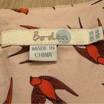 Boden Light Pink Silk Blend Blouse with Bird Pattern Women Size 6 Photo 4