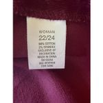 Roz & Ali  Women’s Burgundy Corduroy Blazer Jacket Size 22/24 Photo 3