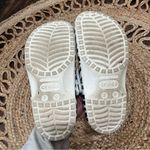 Crocs  Womens Zebra Print Black & White Slip-On Platform Croc Slide Shoes Size 9 Photo 3