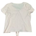 J.Crew Tie-Front V-Neck Textured Tee - Light Pink Size Small Photo 2