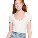 SO NWT Juniors' ® Henley Pointelle Bodysuit Photo 0