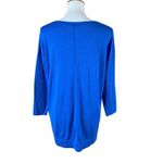 J Jill Blue Merino Wool Sweater Dress Medium Tall Cozy Warm Knit Minimal Photo 1