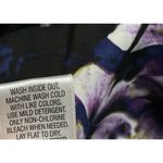 Simply Vera Multi Media Top Black Purple Floral Size L Large Ribbed Sleeve Photo 8