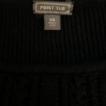 J.Crew Point Sur Black Cotton Pointelle Knit Drop Shoulder Sweater Size XS Photo 2