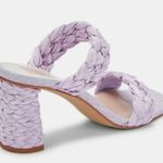 NEW Dolce Vita Paily Lilac Raffia Braided Straps Slip On Open Toe Heeled Sandal Purple Size 10 Photo 2