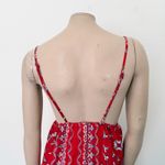 Selfie Leslie [] Red Ariya V-Neck Low Back Ruffle Bandanna Mini Dress Sz Large L Photo 5