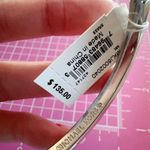 Michael Kors  Bangle Bracelet Silver Tone Circle Round Charm Diamonds Paved Logo Photo 6