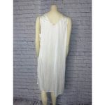 American Vintage NWT Vintage Gilead Satin White Gightgown Pink flower applique size medium Photo 7