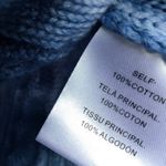 Nicole Miller NWT Blue TieDye Cable Knit Pullover S Photo 3