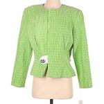 After Five NWT Vintage Lime Green Blazer Jacket Crystal Bejeweled Pistachio sz M Photo 0