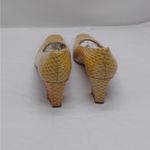 Rangoni Firenze Minx Beige Embossed Leather Block Heel Pumps 8 AAA Narrow Italy Photo 8